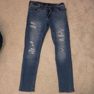 Hollister advance stretch skinny ripped jean 31x32